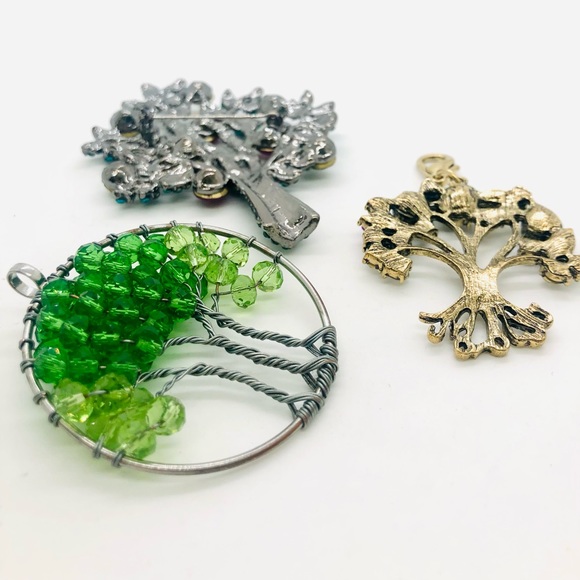 Vintage Crystal Rhinestone Tree Jewelry Lot - Picture 3 of 8